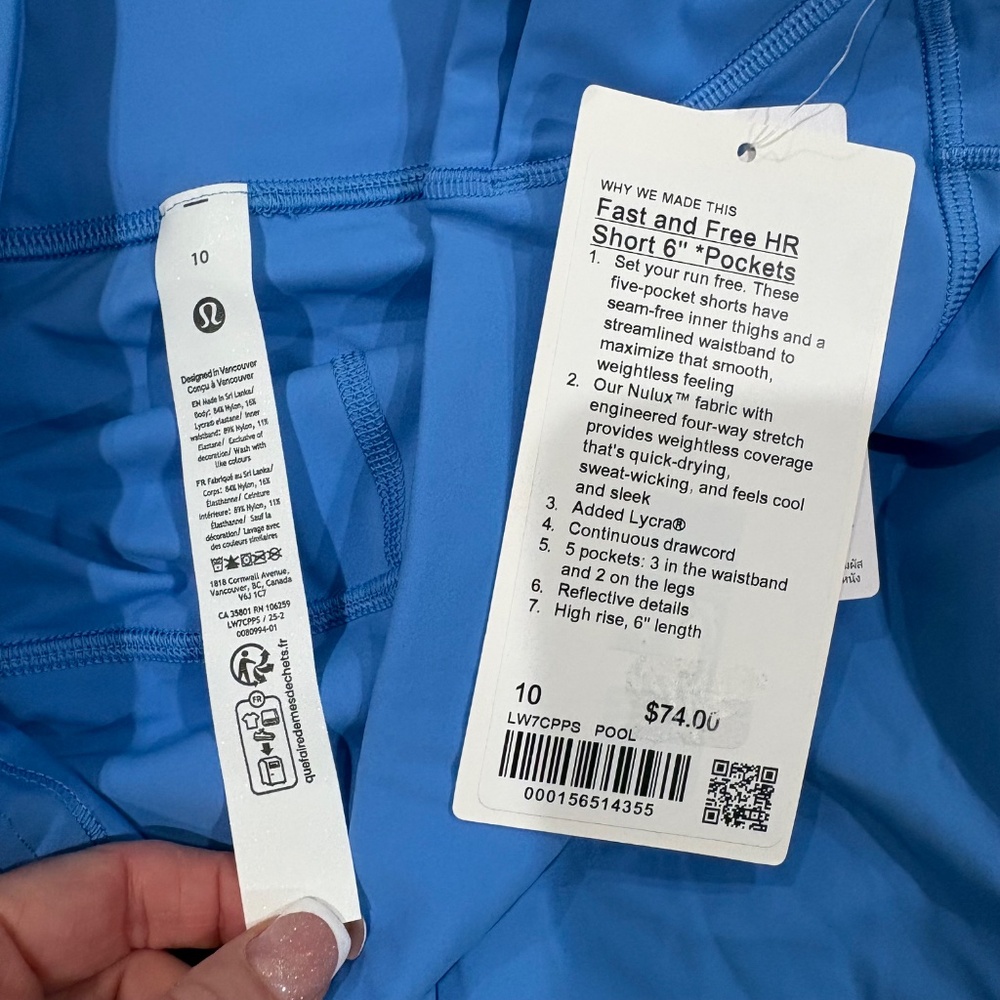 lululemon athletica Light Blue Bike Shorts - Picture 8 of 10